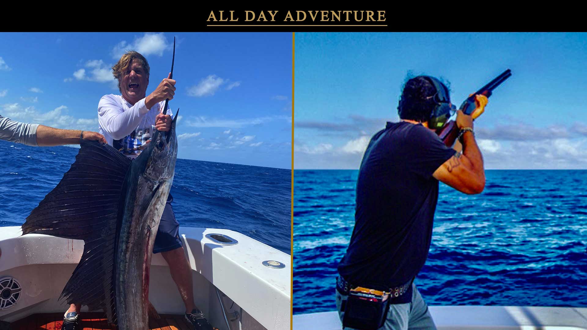 Come Play All Day! Big Game Saltwater Fishing, Ocean Skeet Shooting, Miami DJ Dance Party & BBQ, Jetskis. Private Charters. Only at SALT Luxury Miami