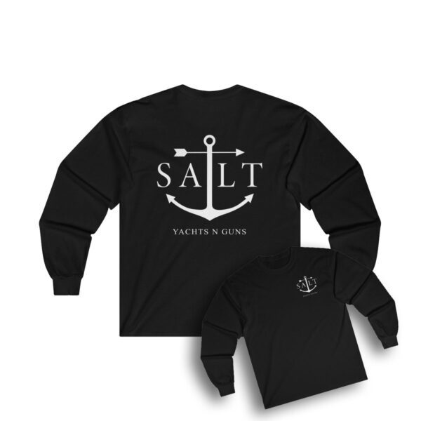Salt Yachts n Guns Long Sleeve Black TShirt