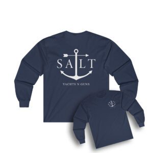 Salt Yachts n Guns Long Sleeve Navy TShirt