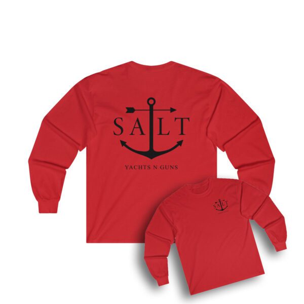 Salt Yachts n Guns Long Sleeve Red TShirt
