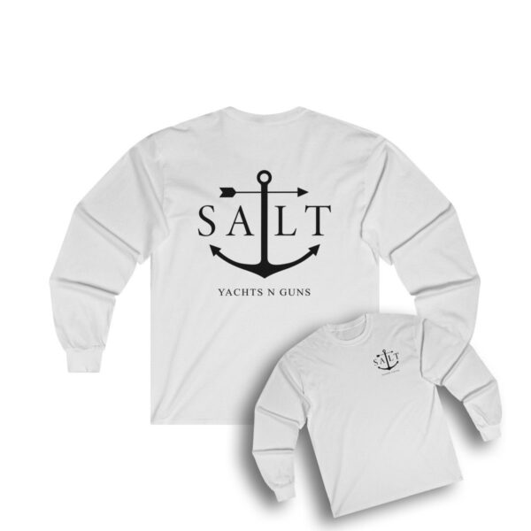 Salt Yachts n Guns Long Sleeve White TShirt