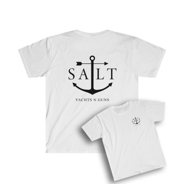 Salt Yachts n Guns Short Sleeve White TShirt